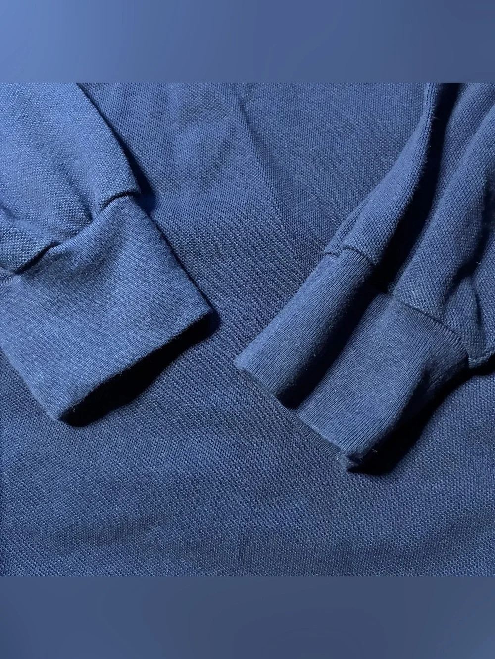 Ralph Lauren Navy Long-Sleeve Polo with Bear Embroidery